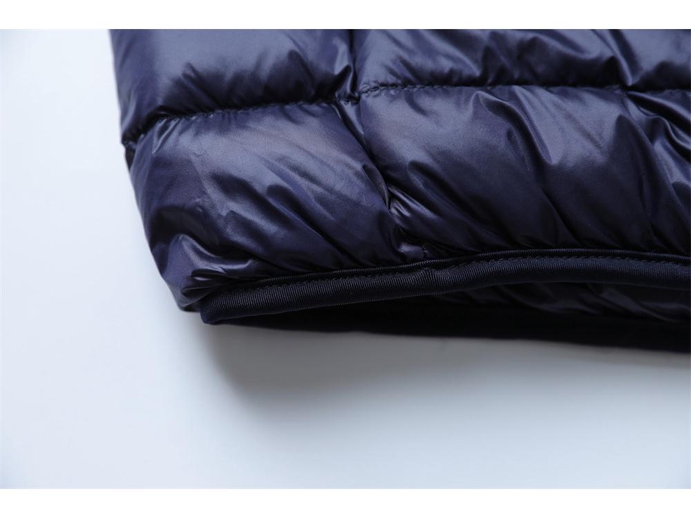 Men's Lightweight Stand Collar White Duck Down Jacket