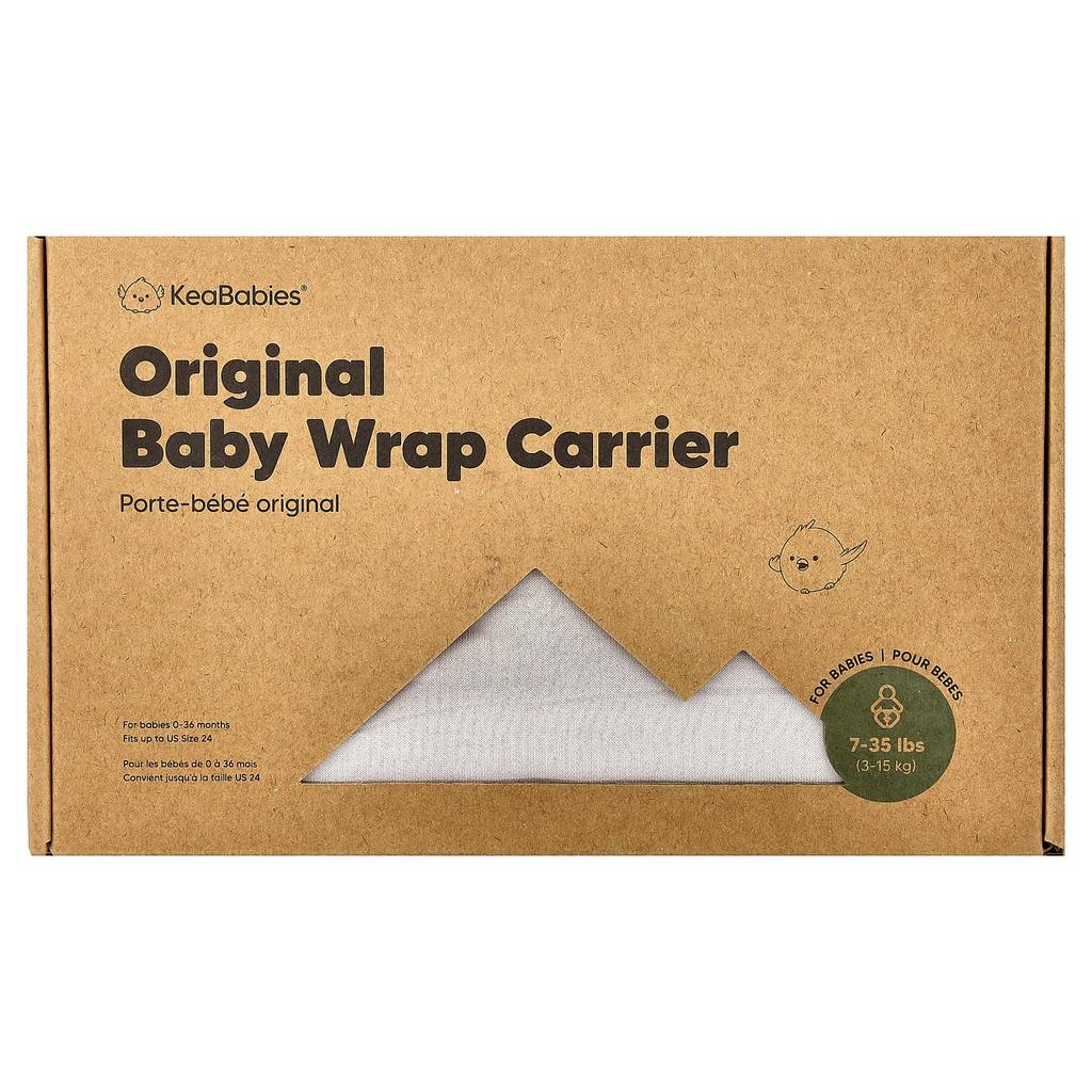 KeaBabies Original Baby Wrap Portable Support, 0-36 Months, Stone Grey, 1 Count