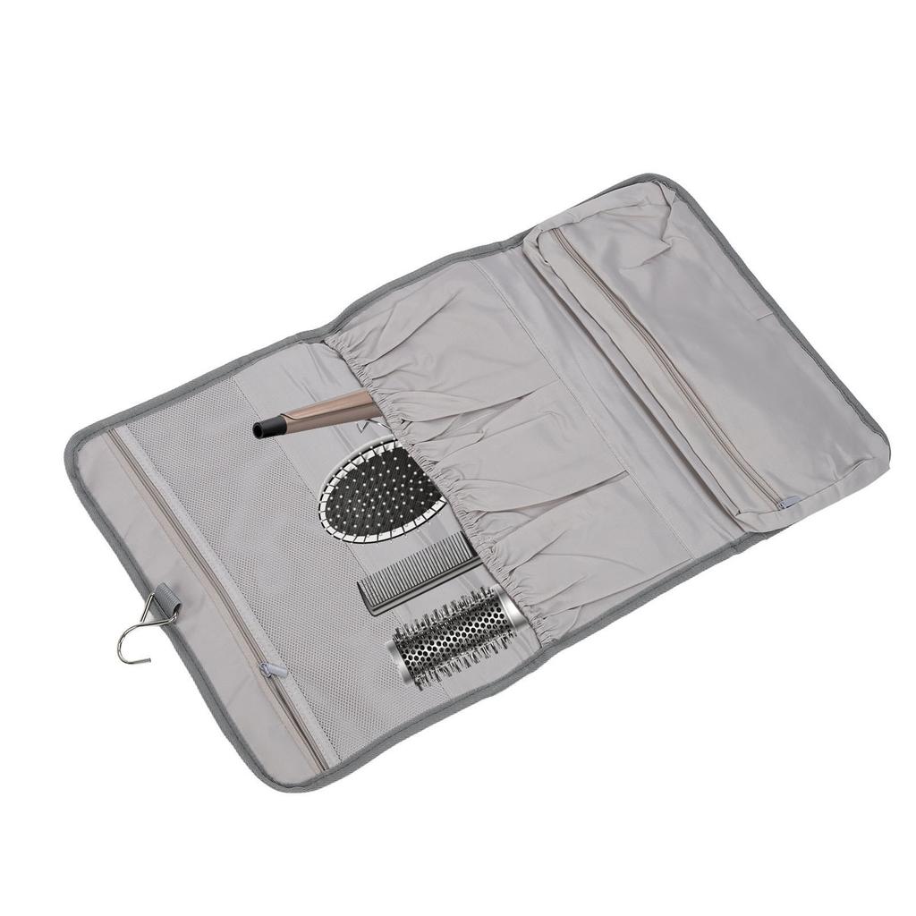 Aufbewahrungskoffer für Haartrockner Faltbar Tragbar Humanisiertes Trenndesign Reise-Haartrocknertasche mit Haken