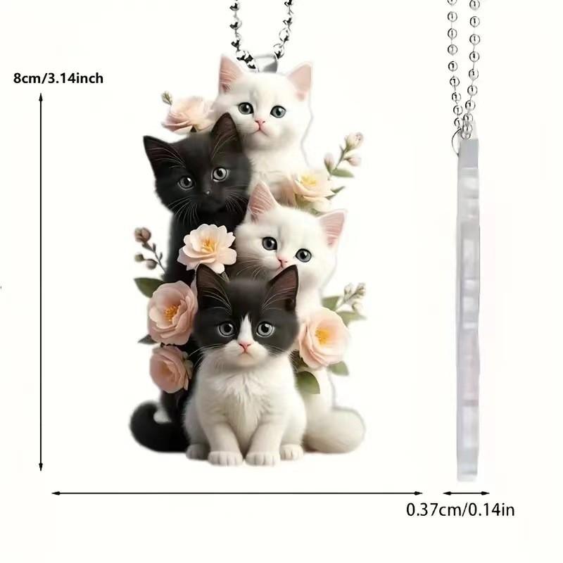 

И Игривый Веселый Акриловый Декор Кошки Для Зеркала Заднего Вида Автомобиля И Стиля Интерьера 2