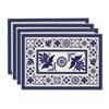 Talavera Tiles Floral Phoenix Fiesta Mexican Placemats Set of 6, 12x18 Inch Seasonal Fall Holiday Table Mats for Party Kitchen Dining Decoration