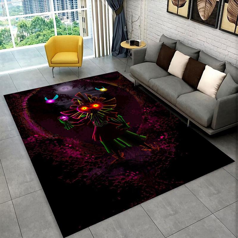 Classic Game Z-Zelda Cartoon Link Carpet Rug for Playroom Bedroom Living Room Sofa Home Decor,kid Area Rug Non-slip Floor Mat