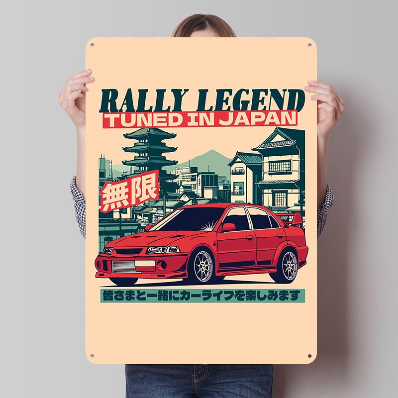 

Japanese Rally Car Print Printed Poster Customized Wall Art Retro Vintage Metal Tin Signs for Garage Living Room Decoration Home 7.9x11.8In(20x30cm)