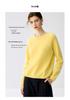 Lekasha Cashmere Goat Wool 7-Gauge Loose Pullover Sweater with Rolled Hem for Autumn and Winter