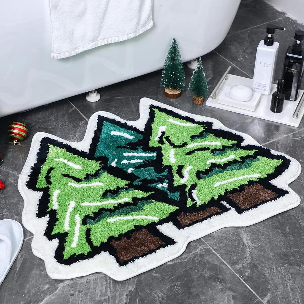 Christmas Imitation Cashmere Carpet Bed Dirty Easy To Take Care of Slip-resistant Mat Home Use Bedroom Living Room Study Mat