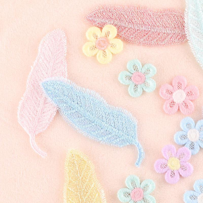 Embroidery Label Leaf Flower Embroidery Sticker Diy Hand Account Accessories Accessories Patch Brooch Jewelry Hair Accessories Cloth Sticker