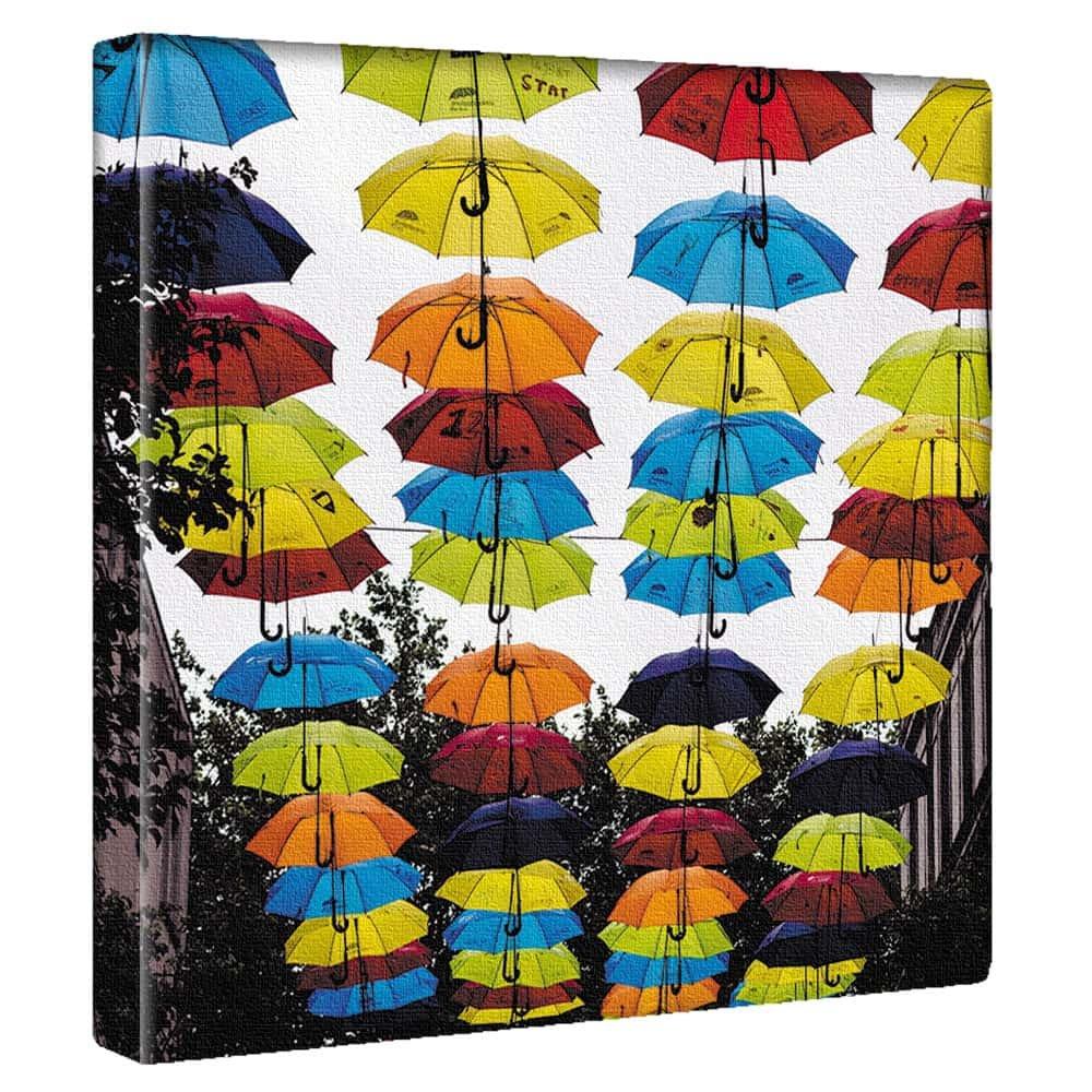 Colorful Umbrella Art 57cm X 57cm Made In Stylish Poster for Interior Living Street Fabric Panel Panel, (Large Size), Japan. Decor, Room, Style,