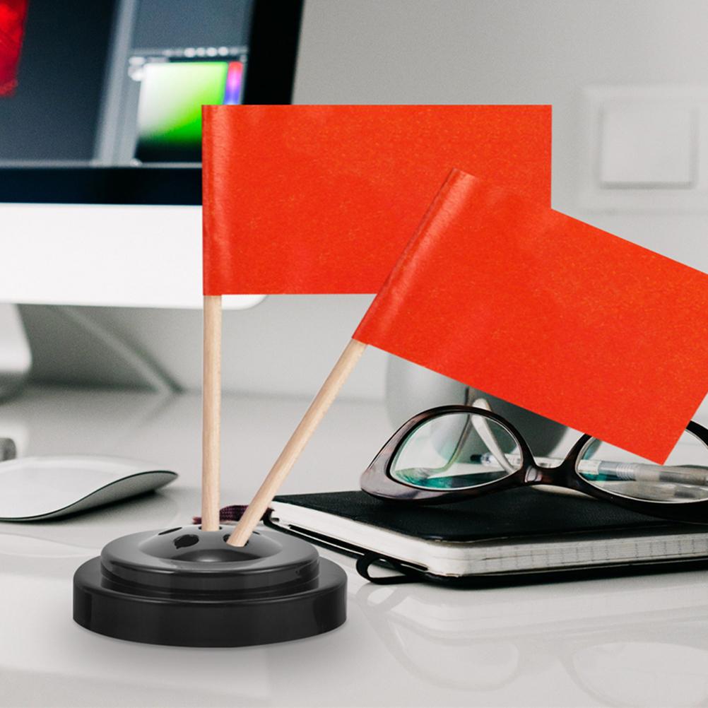 

8 шт. пластиковый держатель для флага, мини-держатель для вечеринки, наружные маленькие держатели для флагов, декоративная стойка 6.40X6.40X2.50CM чёрный