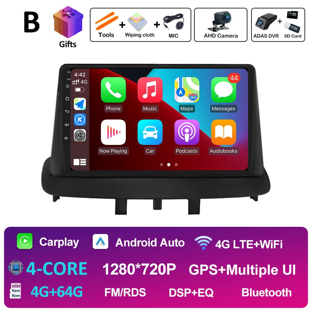 For Renault Megane 3 Fluence Samsung SM3 2008 2009 2010 - 2014 Androdi Auto Car Multimedia Video Radio Player Bluetooth WIFI 4G