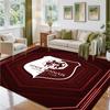 Stade Rennais FC Design Crystal Velvet Rug Soft Decorative Mat for Bedroom Entrance