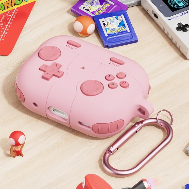 Divertente Custodia Protettiva Antiurto 3D Gameboy per AirPods Pro 3 Cover in Silicone per Cuffie Portachiavi per Airpods Pro 3 2025