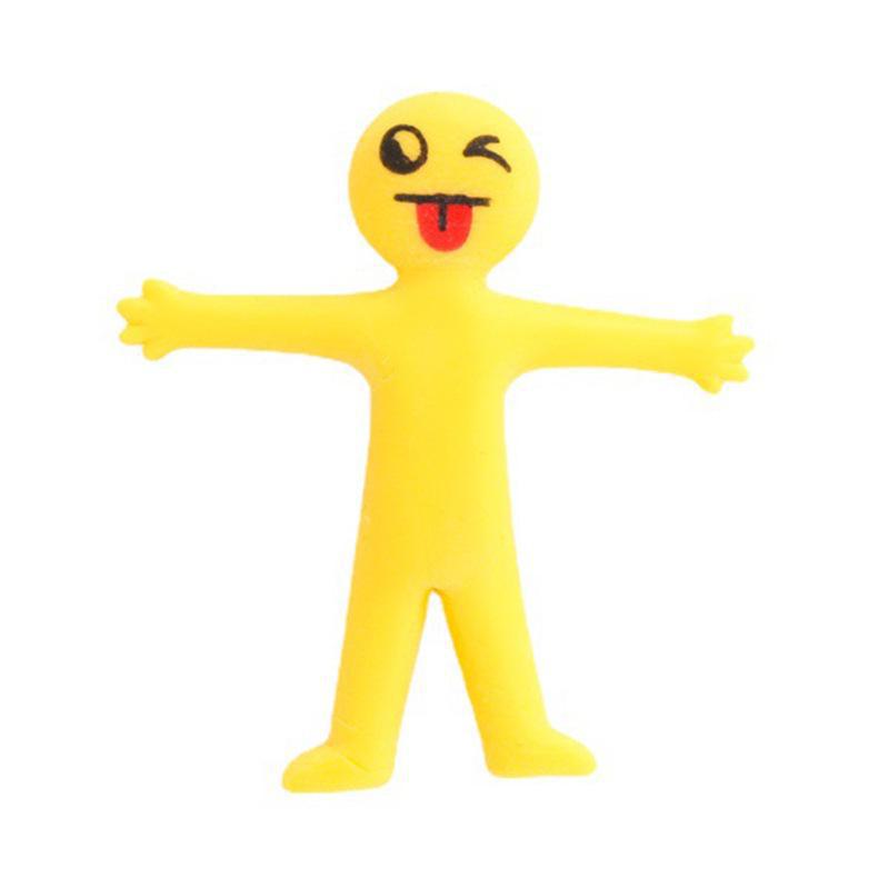 Smiley Face Stretchy Minions Pinching Fun Children's Decompression Toy - Soft Yellow Man Doll Accessories