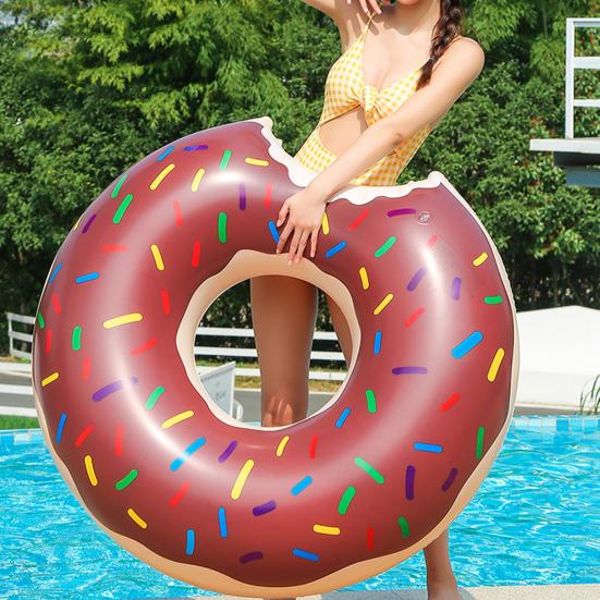 Adult Swim Ring Inflatable Strong Buoyancy Doughnut Shape Water Entertainment Summer Water Park