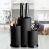 1pc3-in-1 Safety Universal Knife Holder, Kitchen Large Knife Holder Combination, Kitchenware Drain Rack, Black Tool Holder