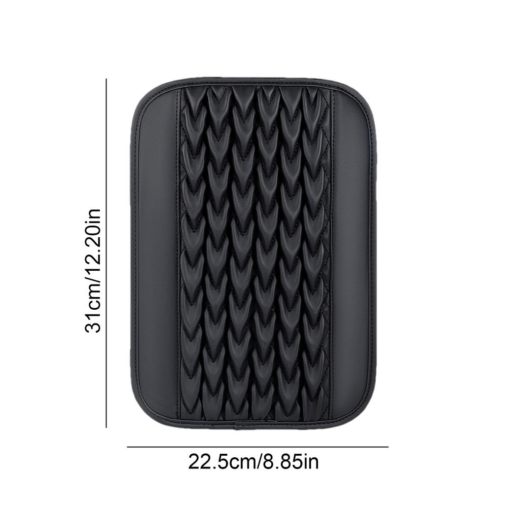 Car Armrest Pad Soft Memory Foam PU Leather Car Center Console Armrest Pad Cover Waterproof Comfortable Automotive Interior чёрный