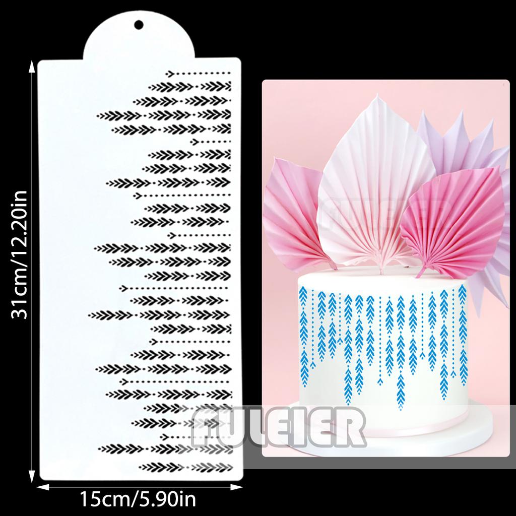 Cake Stencil Fondant Lace Spray Cake Mold Boder Stencils Template Baking Pastry Cake Decoration Tool Pattern Printing Stencil