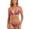 Europäischer & Amerikanischer Leopardendruck Schnür-Bikini: 3-teiliger Badeanzug für Damen