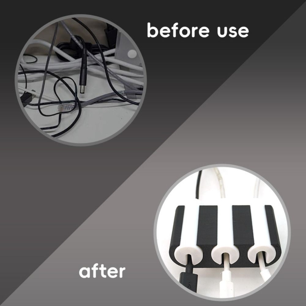 Plastic Desktop Cable Organizer Storage Desktop Cable Manager  Earphone Data Cable