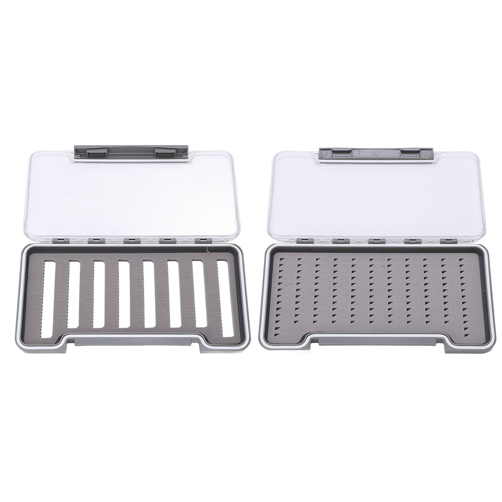 

Fly Fishing Box Waterproof Lightweight Transparent ABS Shell Fishing Tackle Hooks Box Long Hole