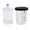 Kit Tazza Vernice per Aerografo Liner Monouso Design Antigoccia Misurino Tazza Miscelazione Vernice 165/400/600ml