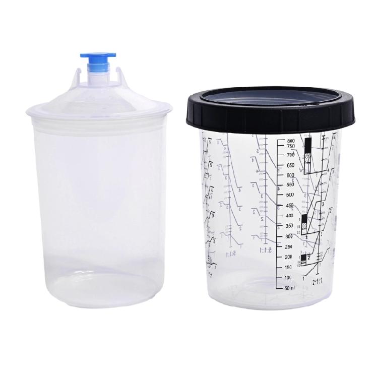 Kit Tazza Vernice per Aerografo Liner Monouso Design Antigoccia Misurino Tazza Miscelazione Vernice 165/400/600ml