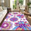 Boho Retro Geometric Living Room Carpet Splice Floral Decoration Home Non-slip Short Velvet Rug Bedroom Lounge Aesthetic Mats