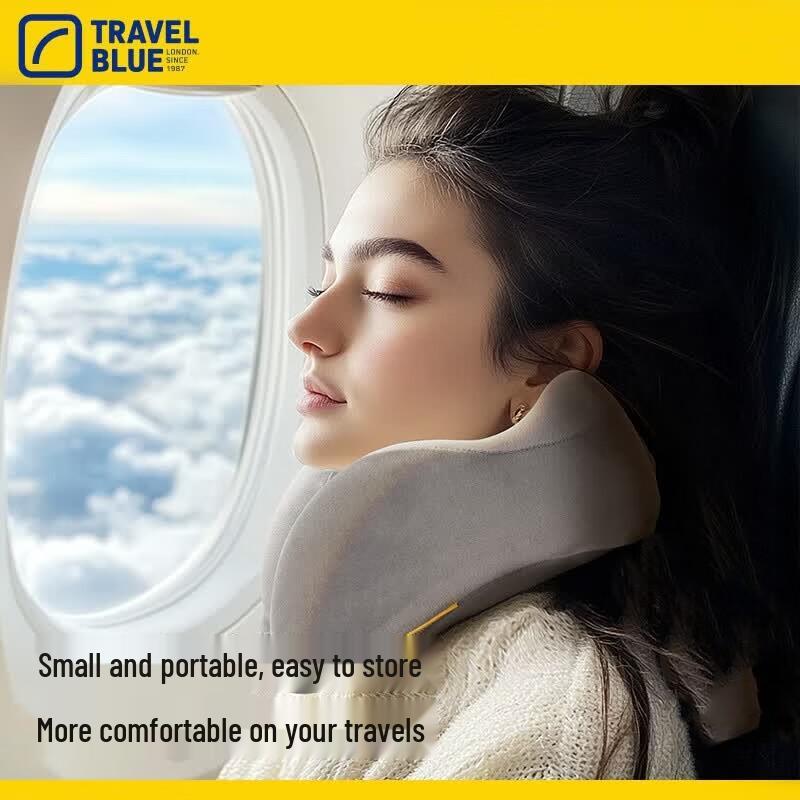 TRAVEL BLUE Memory Foam U-shaped Travel Neck Pillow