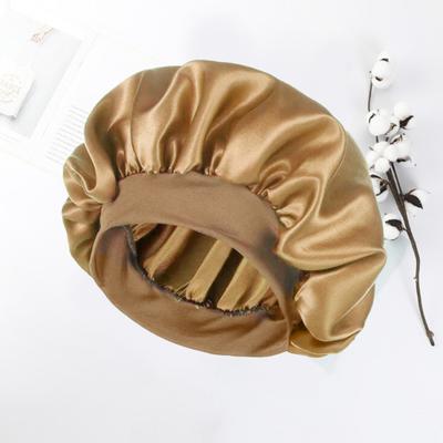 Trendy Brimless Breathable Sleeping Hat Smooth Satin Head Cover Hair Care
