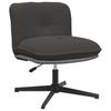 Office Swivel Chair Dark Gray Curly Wool Like Fabric