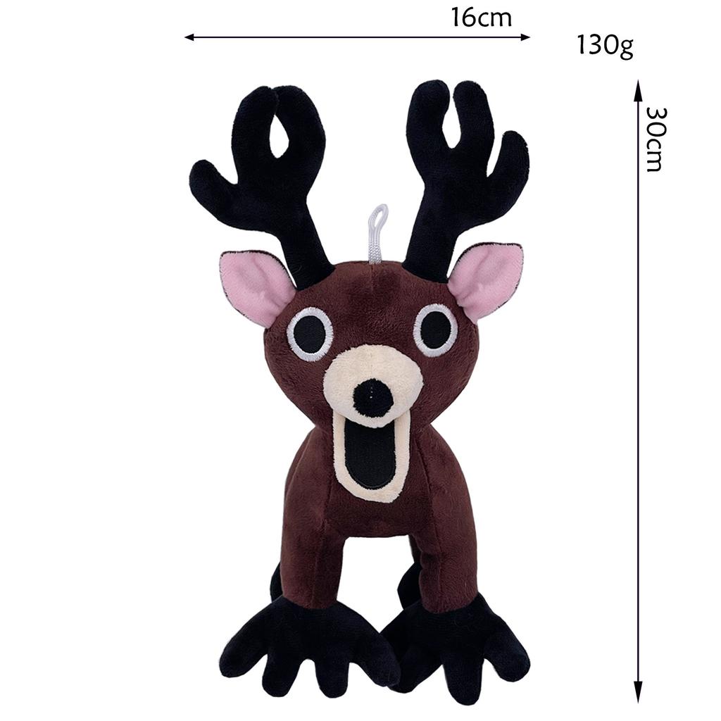 99 Nights Horror Game Moose Plush Toy Forest Deer Stuffed Animal Soft Doll Halloween Gift Collectible 30cm