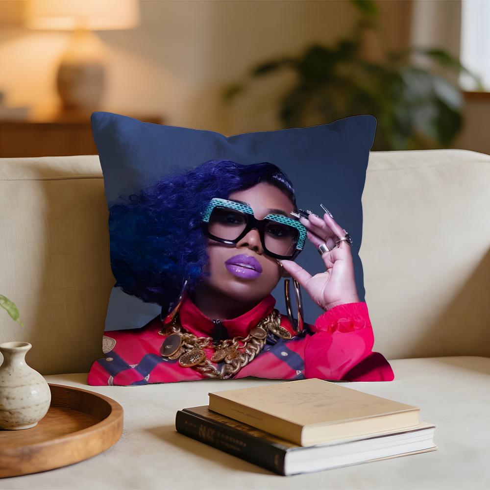 

Rapper MMissy ElliottS Album Cushion Cover Short plush pillowcase for bed sofa carwashable 30x30cm