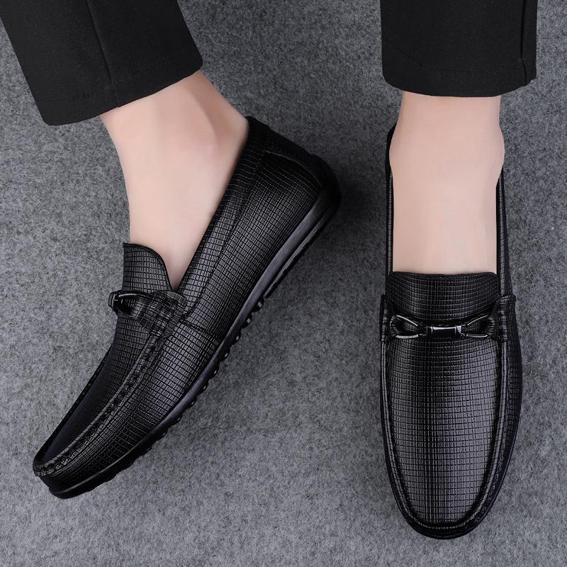 Fashion Luxury Brand Genuine Leather Loafers Shoes Business Designer Adult Moccasins Handmade Men's Driving Shoes Male Driving Footwear