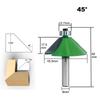 Punta del router per smusso con codolo 1pc 8mm 11.25 15 22.5 30 fresa da 45 gradi per macchine utensili per lavorazione del legno in legno
