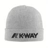 Bonnets en Maille Noirs K-Way pour Femmes Unisexes Bonnets Hiver Chapeau en Acrylique Chaud Casquette Melon