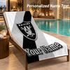 Custom Text Las Vegas Raiders Print Beach Towel Large Towel For Home Bathroom Beach