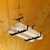 Space Saving T-Shaped Storage Rack Wall Mounted Overhead Garage Storage Hook  Tool Organizer