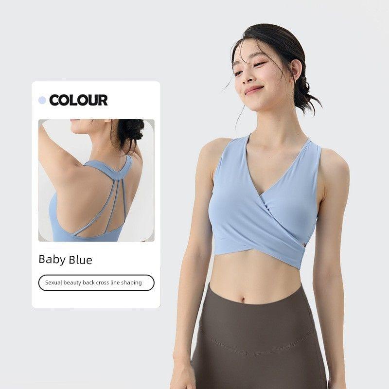 Foreign Trade Integrated Sports Vest Women Outer Wear Versatile Sexy Beauty Back Sling Vest Pilates Breathable Yoga Clothes