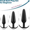 Butt Plug With Flared Base Silicone Anal Plugs Training Set Anus Prostate Sex Toys For Men Women Couples Gay