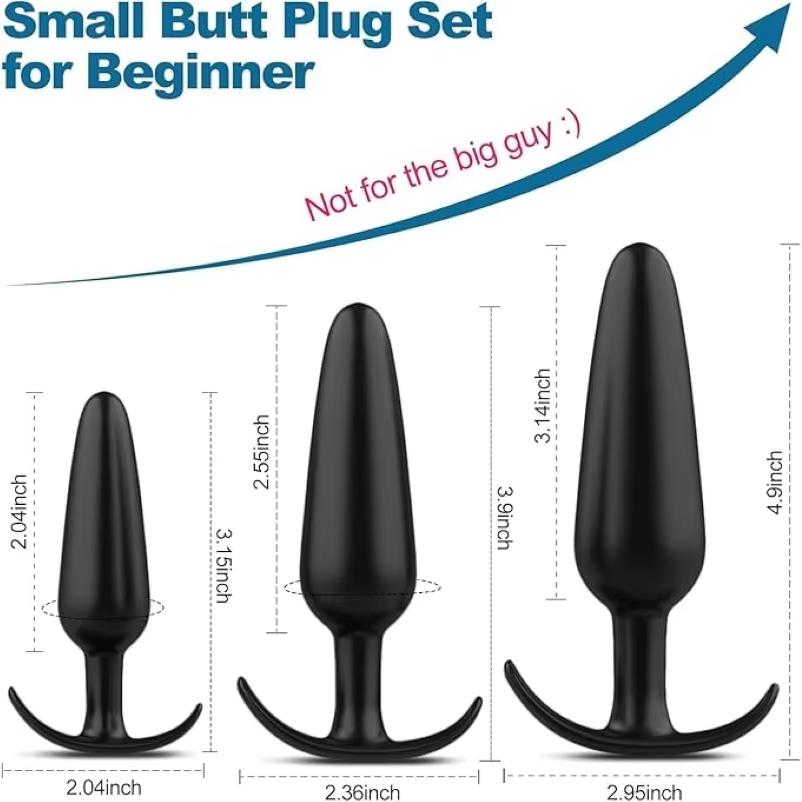 Butt Plug With Flared Base Silicone Anal Plugs Training Set Anus Prostate Sex Toys For Men Women Couples Gay