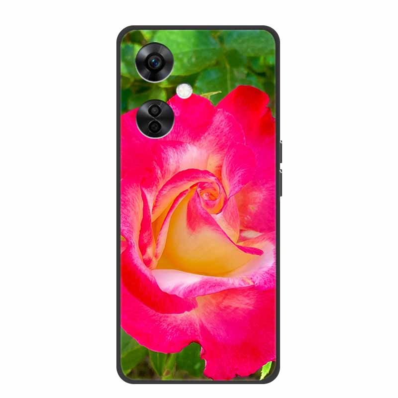 For OnePlus Nord CE 3 Lite 5G Cases Black Silicone Soft Cute Cat Rose Case For OnePlus Nord CE 3 5G Heart Lion Luxury TPU Cases