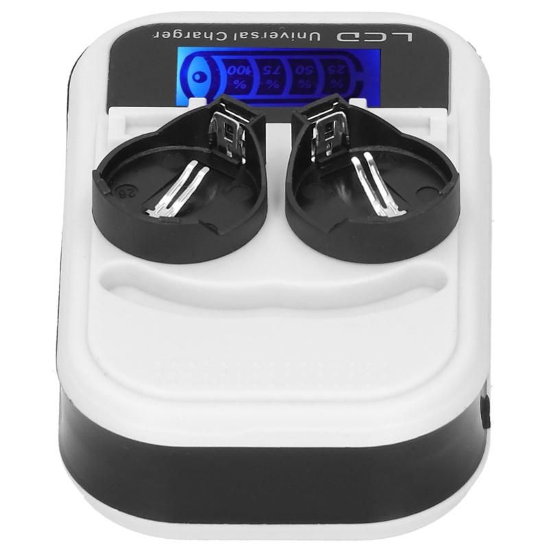 2pcs LCD Button Battery Charger For LIR2016 LIR2025 LIR2032 ML2016 ML2025 ML2032