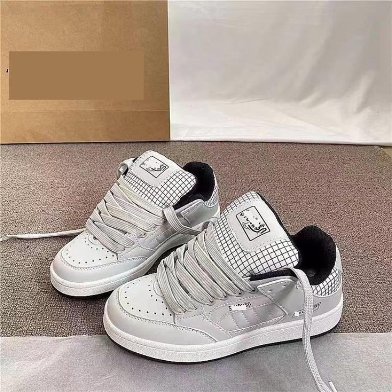 

Harajuku board shoes women s autumn new casual versatile platform running comfortable sports white shoes tide 40 серый