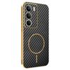 For Realme C71 4G Phone Case Carbon Fiber Textured Electroplated TPU Back Cover