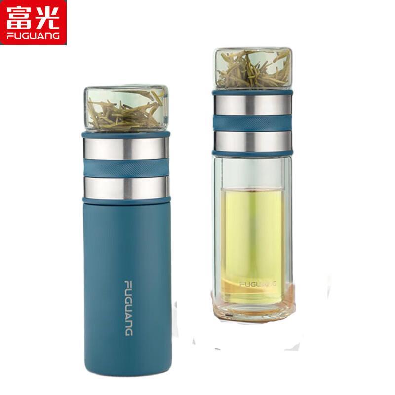 Fuguang FGZ2022-350 Double-Layer Glass Tea Infuser Bottle