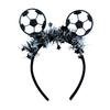 2026 Soccer Match Headband, Elastic Black Headband for Adults And Kids, Non-Slip Glitter Football Game Fan Headwear. Soccer Goal Party Accessory