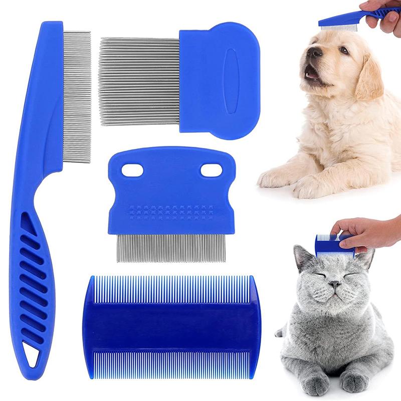 

8Pcs/Set Flea Comb Cat Grooming Comb Set Removes Mucus And Crust Small Lice Flea Combs Cats Supplies Pet Comb