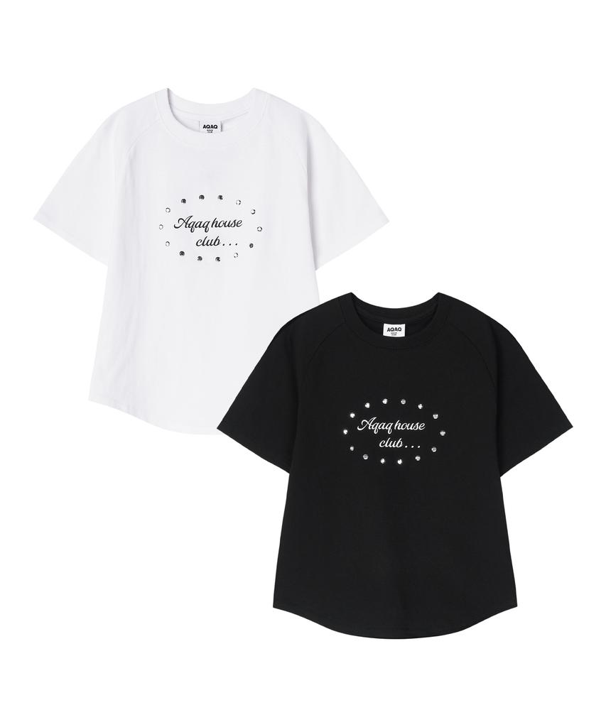 Eikyueikyuhauseukeulleob Circle House Raglan T-Shirt [Black]