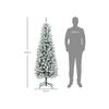 HOMCOM Sapin de Noël artificiel de 180 cm avec 479 branches et neige artificielle pour les décorations de Noël, vert