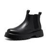 Men Casual Chelsea Boots Genuine Leather Shoes Business Office Dress Autumn Winter Cowboy Ankle Boot Trend Platform Botas Hombre