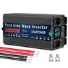 Pure Sine Wave Inverter 12V 220V 220W-10000W DC To AC Europe Socket Power Voltage Converter Car Solar Inverter Charger Adapter